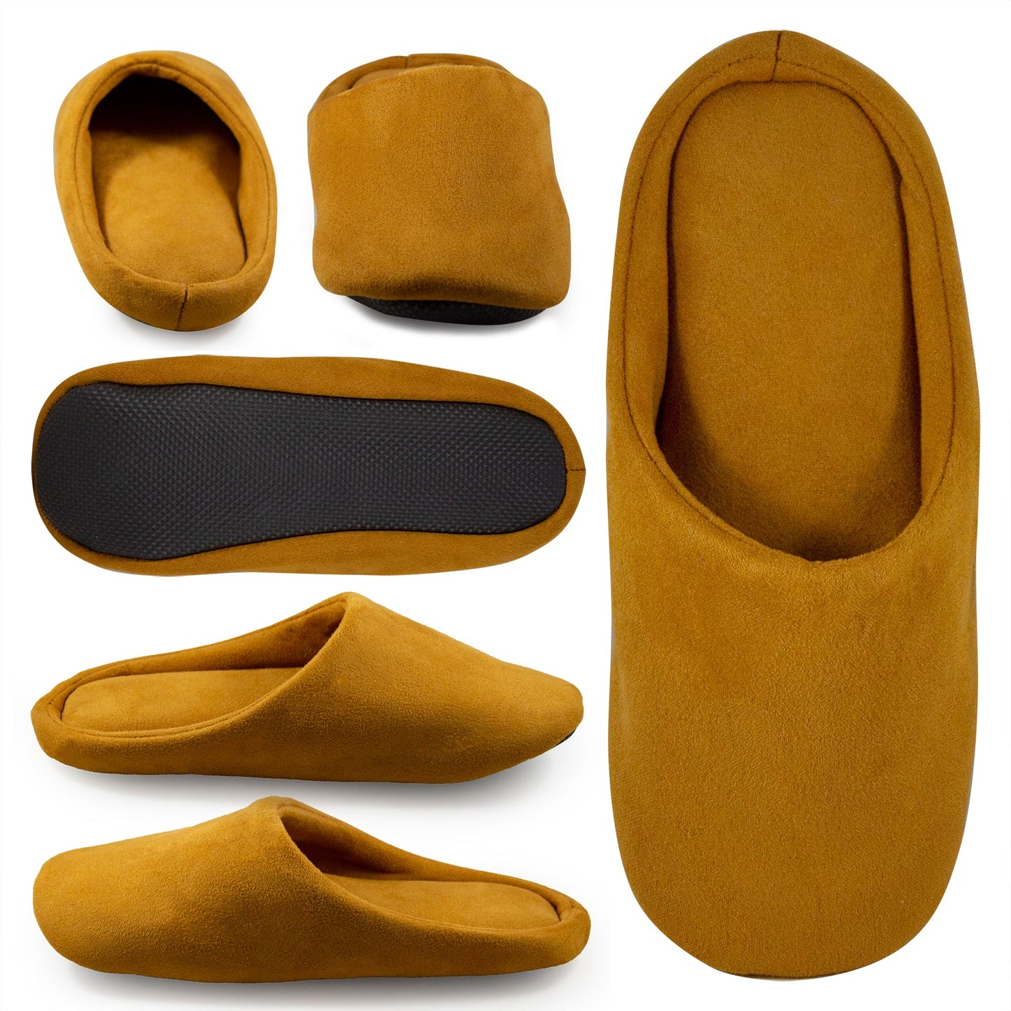 Plain Cloud Slippers - Mustard