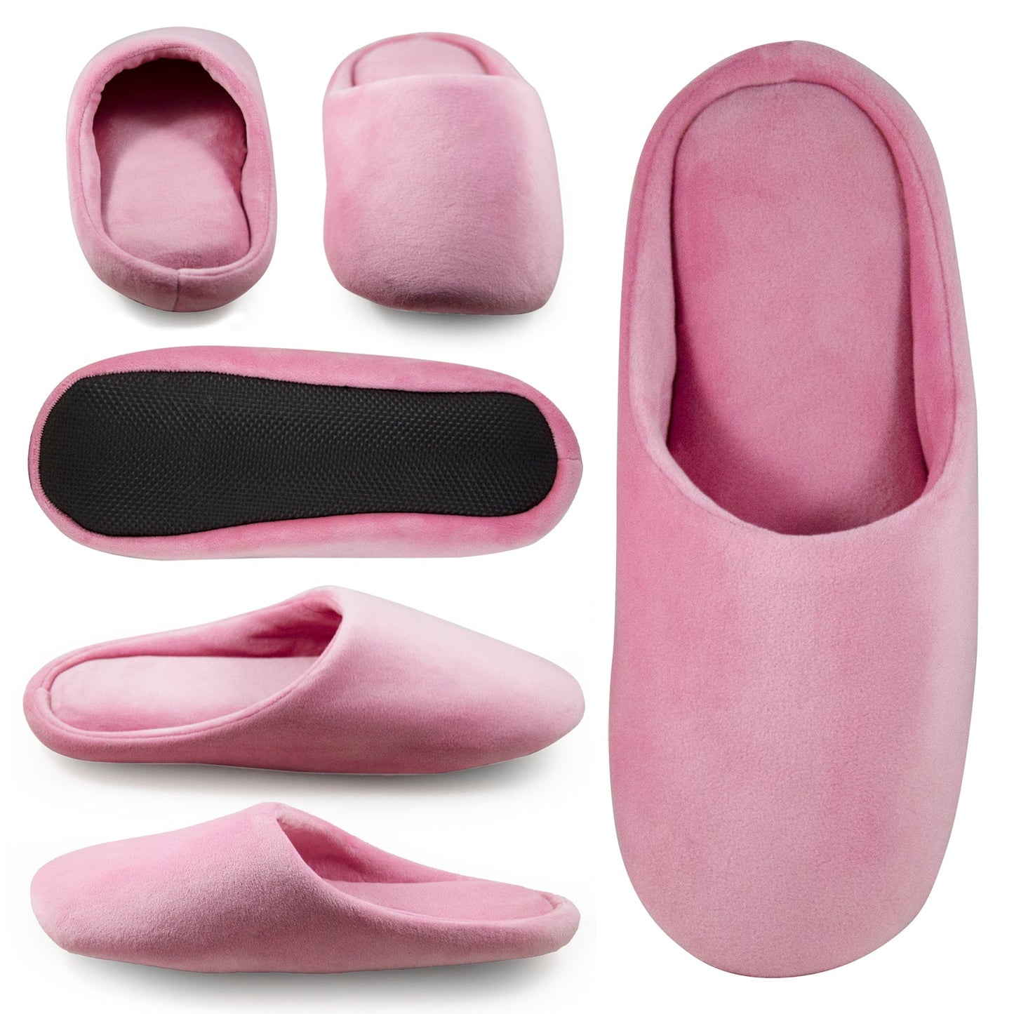 Plain Cloud Slippers - Pink