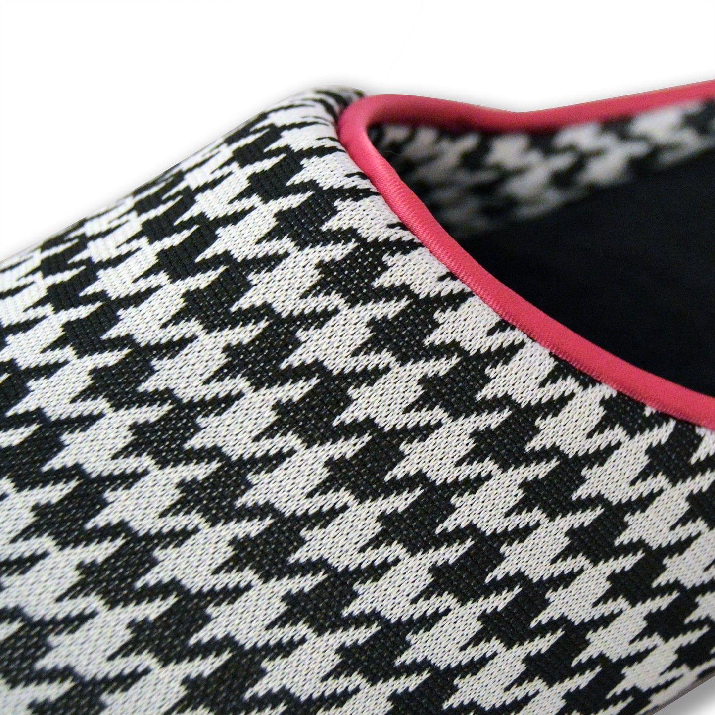Houndstooth Black and Pink Slippers
