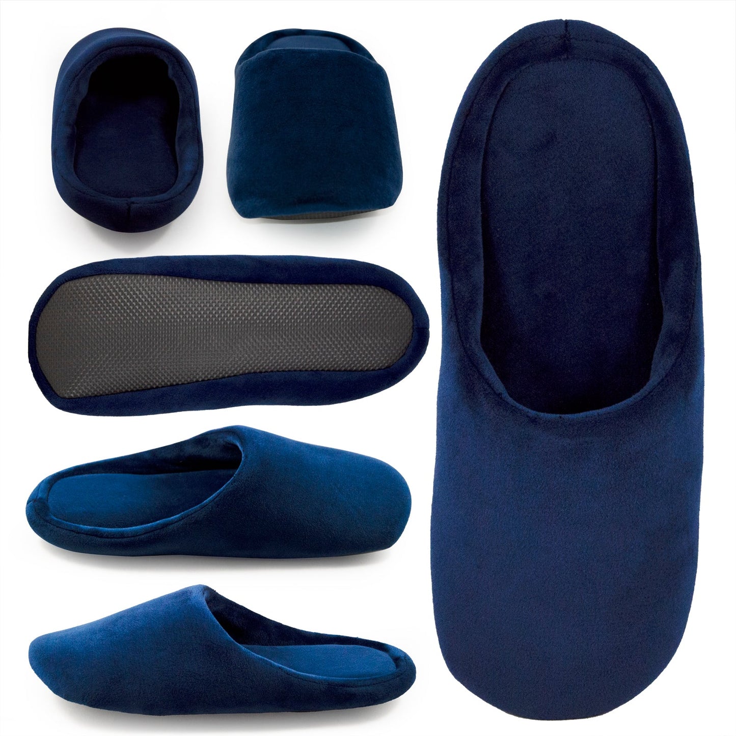 Plain Cloud Slippers - Navy Blue