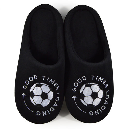 Good Times Loading - Football Black Slippers for Men