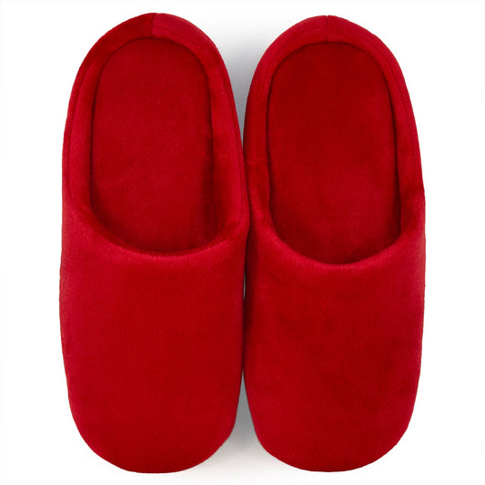 Plain Cloud Slippers - Red