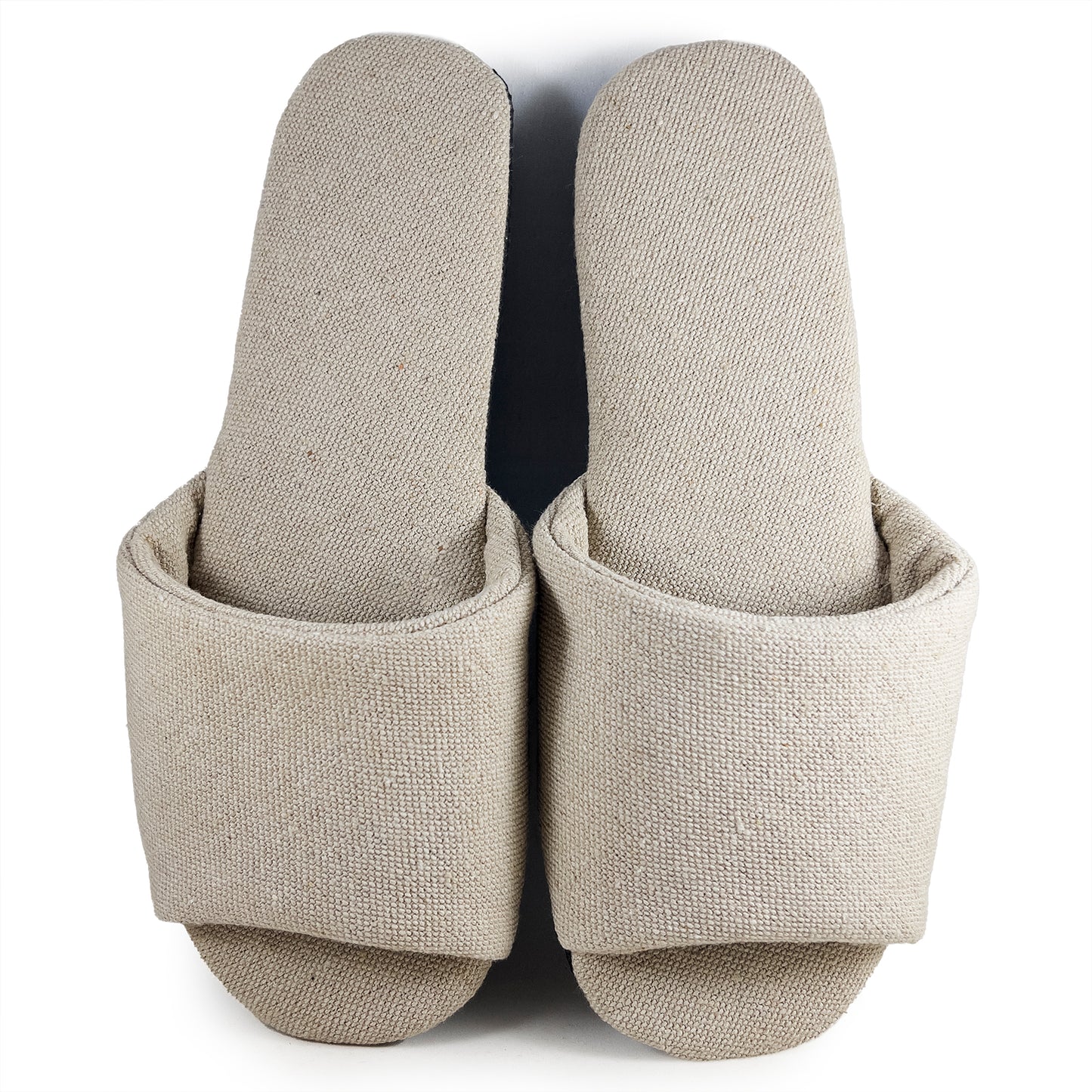 Open Toe Cotton Beige Slipper