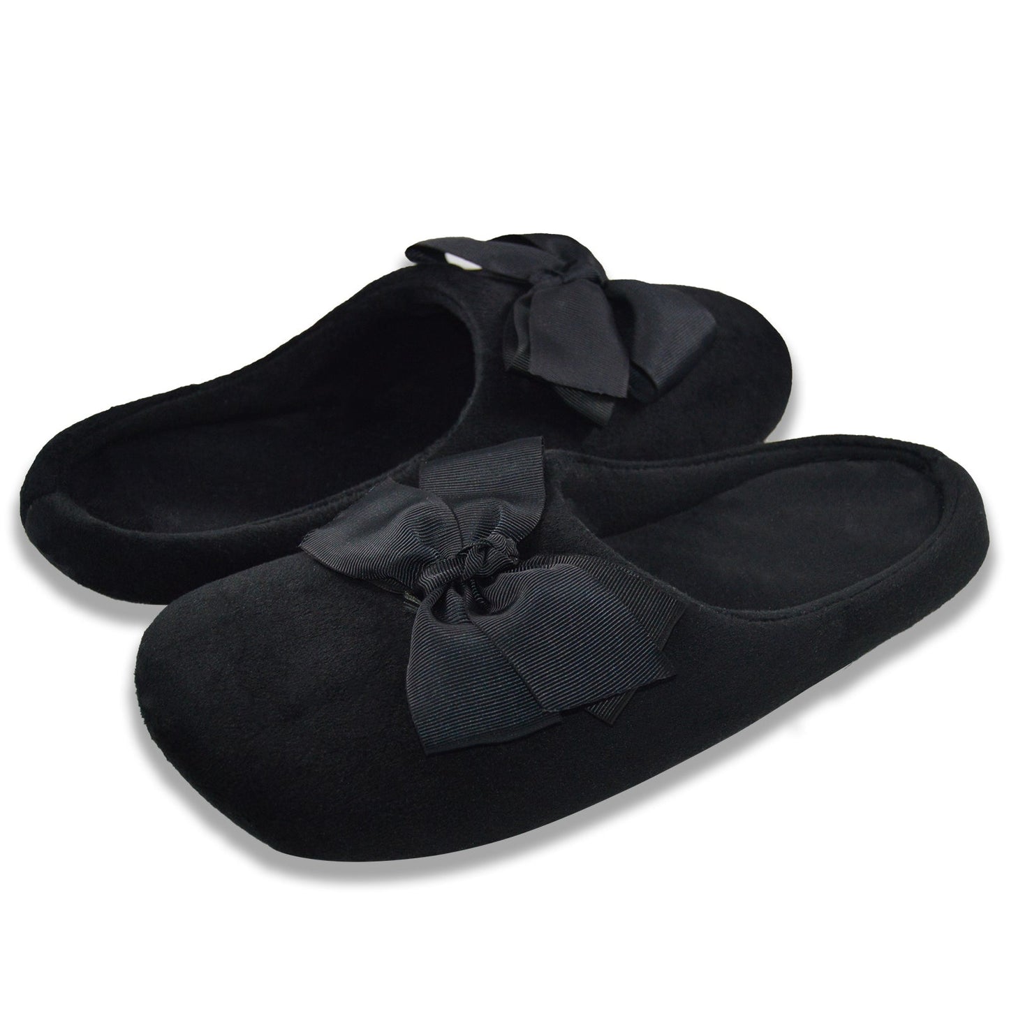 Big Black Bow Slippers