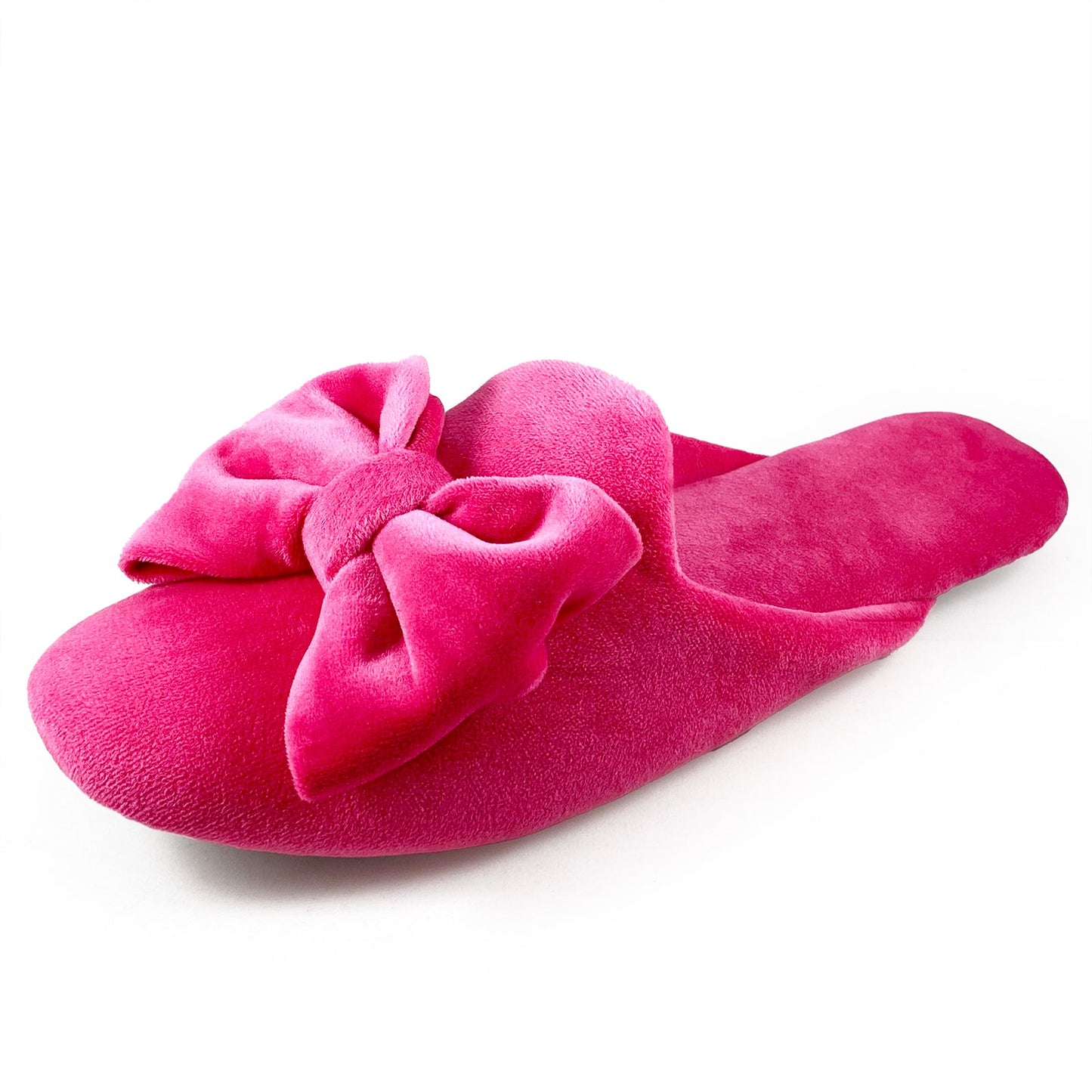 Elegance Pink Bow Slippers