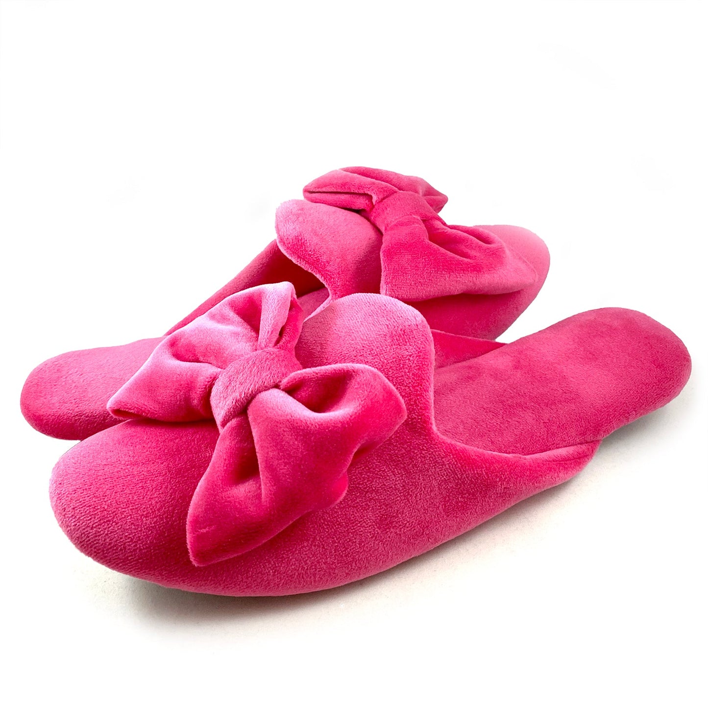 Elegance Pink Bow Slippers
