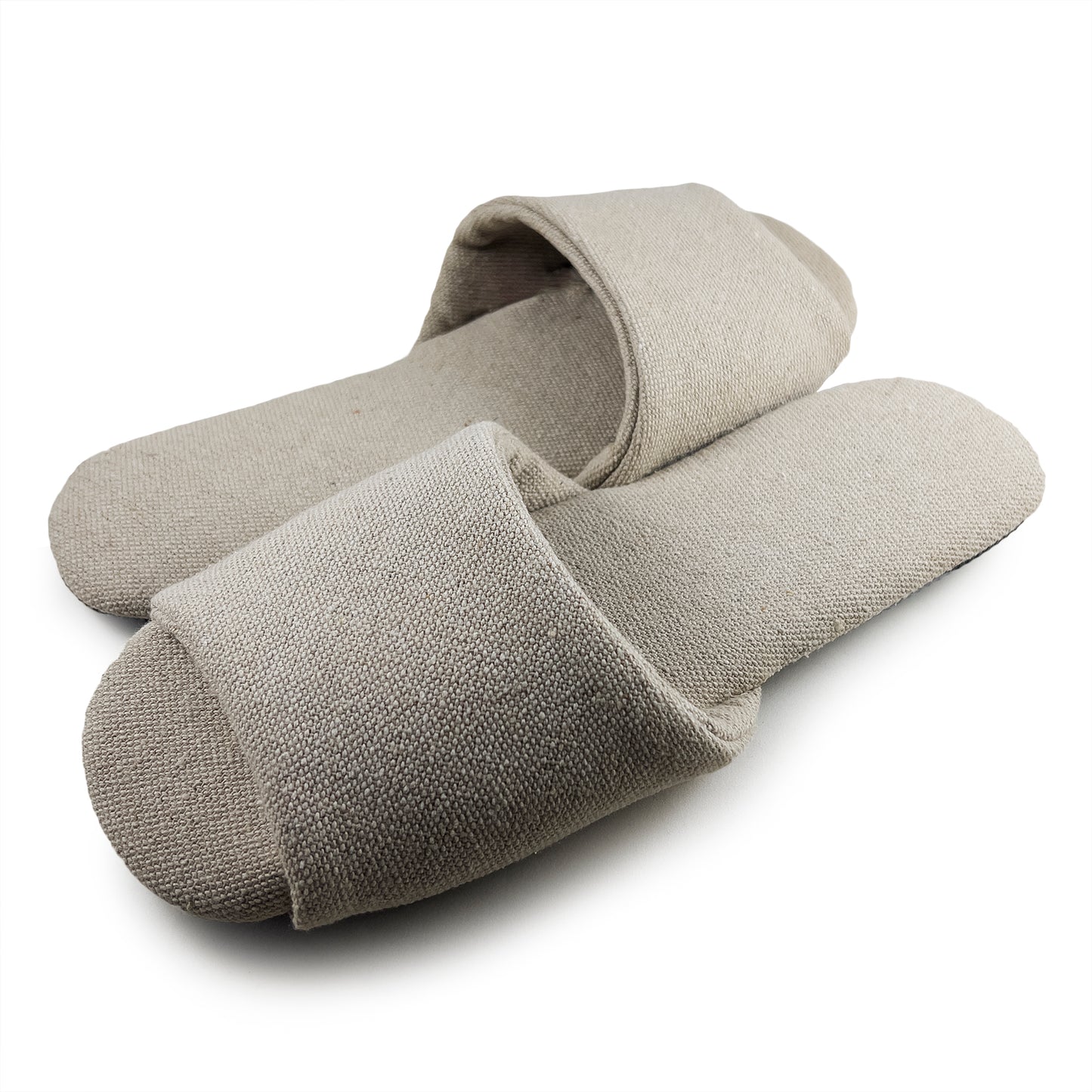 Open Toe Cotton Beige Slipper