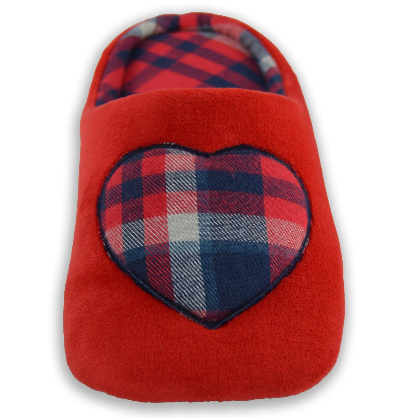 Red Checkered Heart Slippers