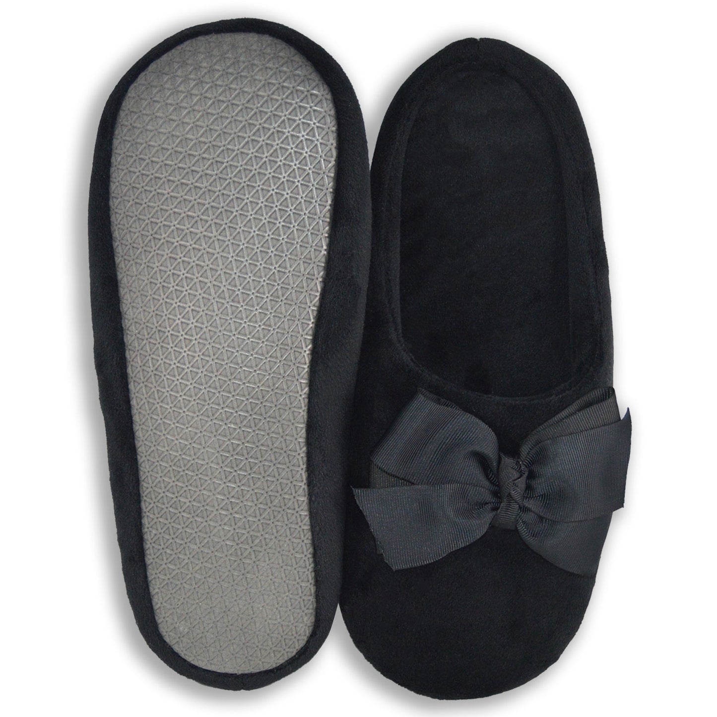 Big Black Bow Slippers