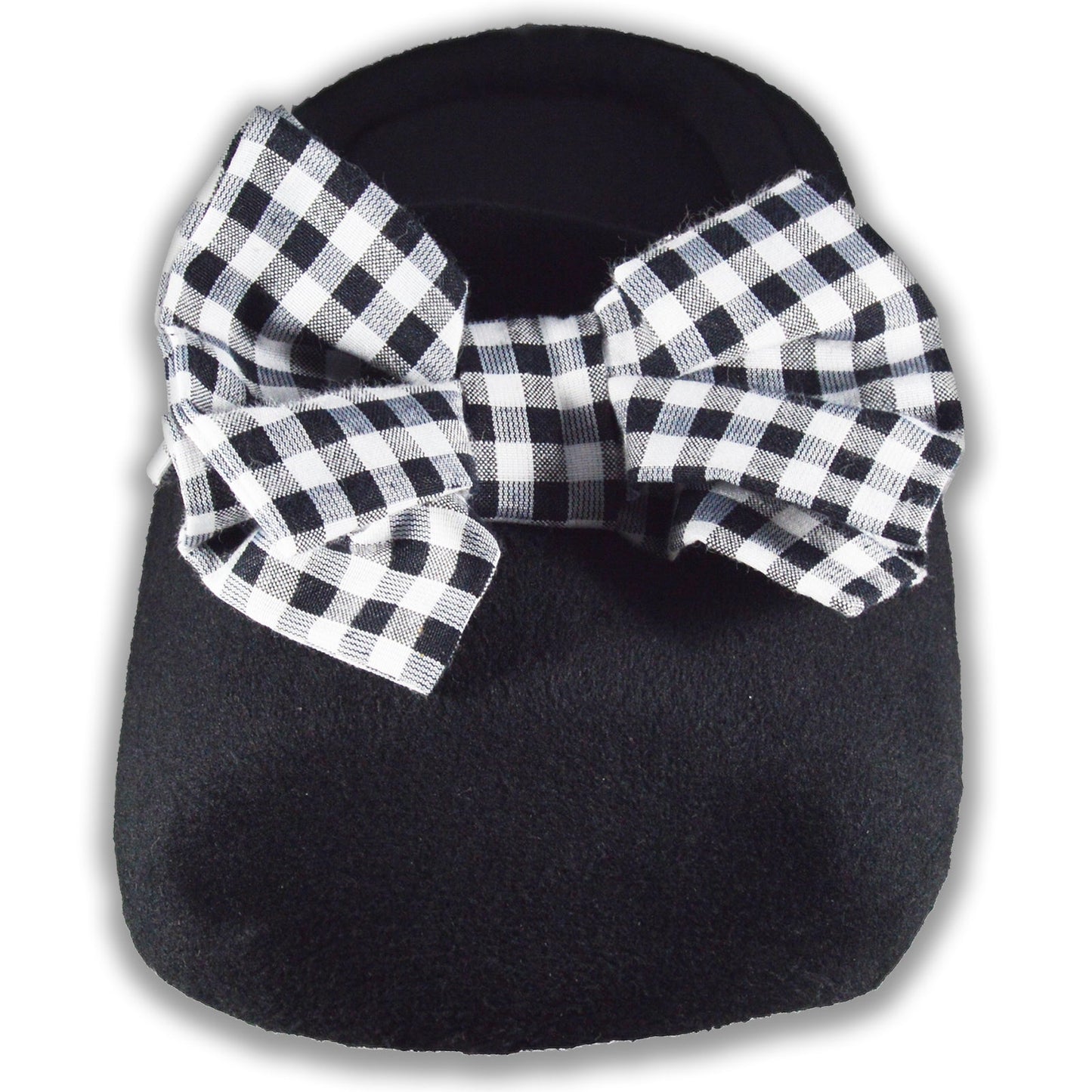 Black Checkered Bow Slippers