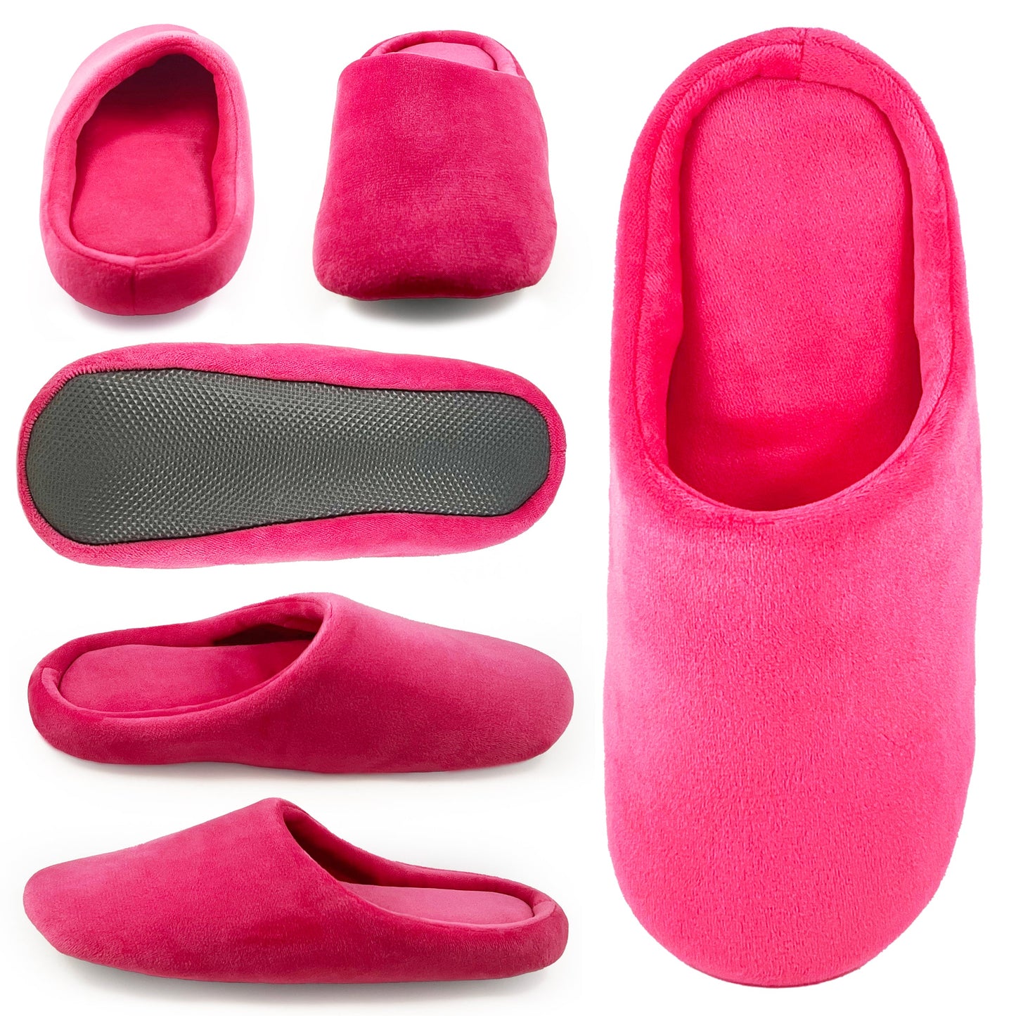 Plain Cloud Slippers - Fuchsia