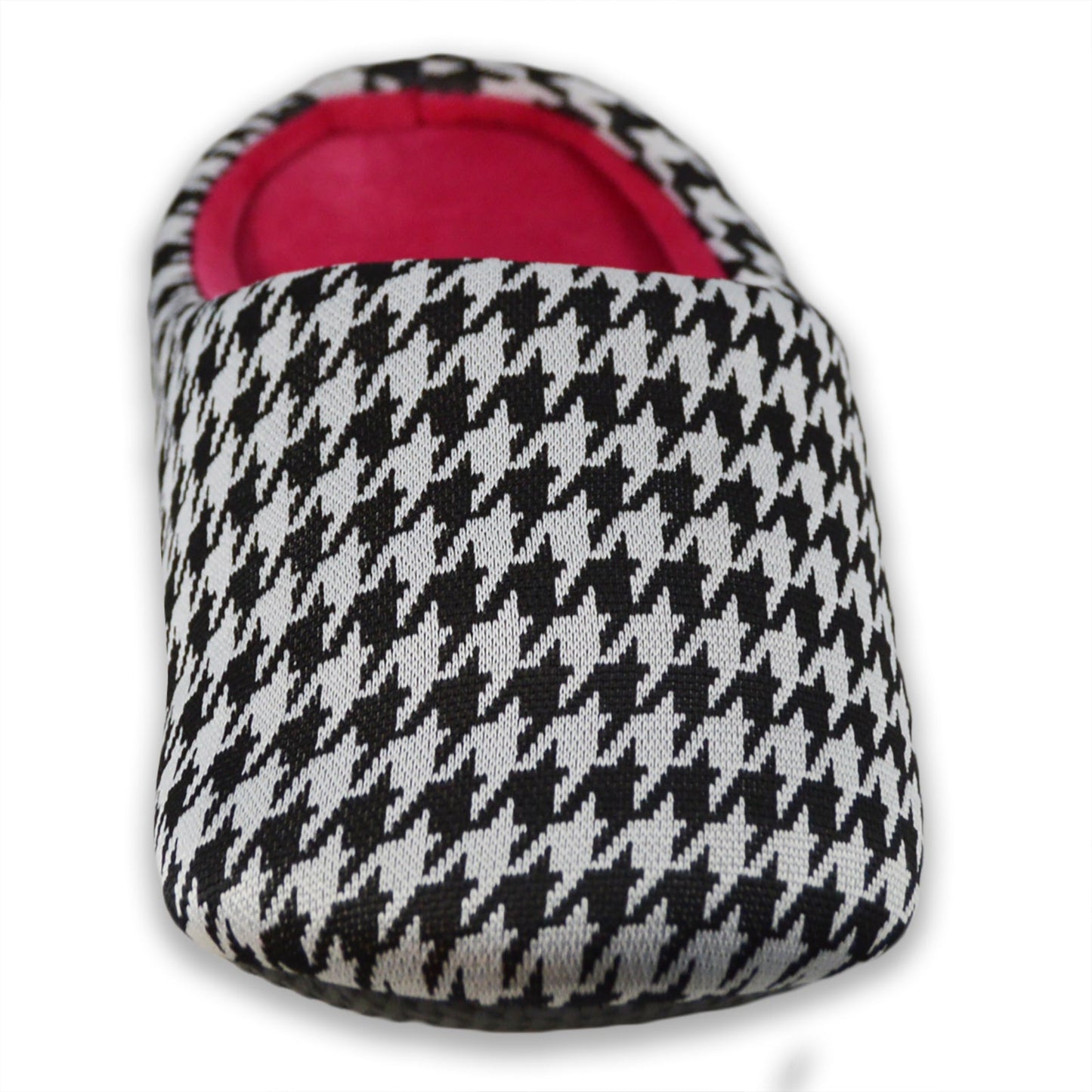 Houndstooth Pink Slippers