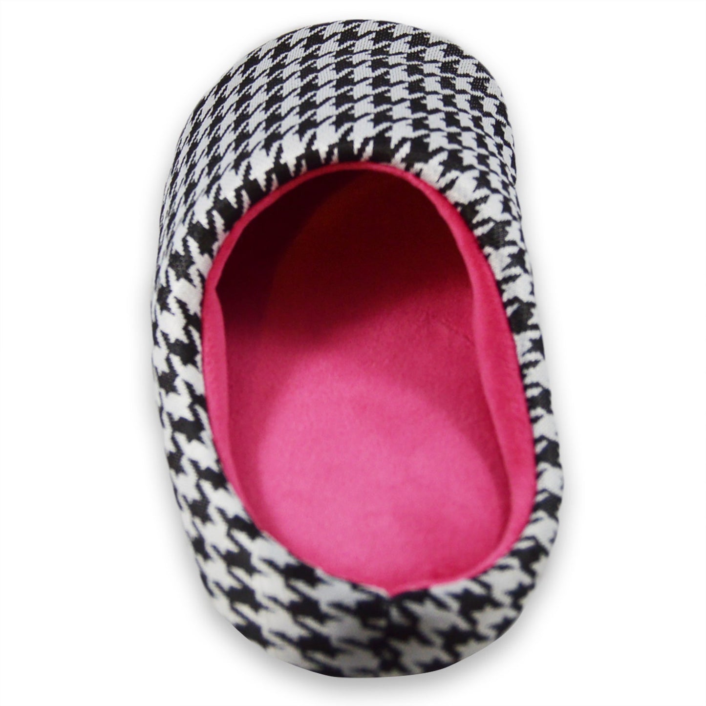 Houndstooth Pink Slippers