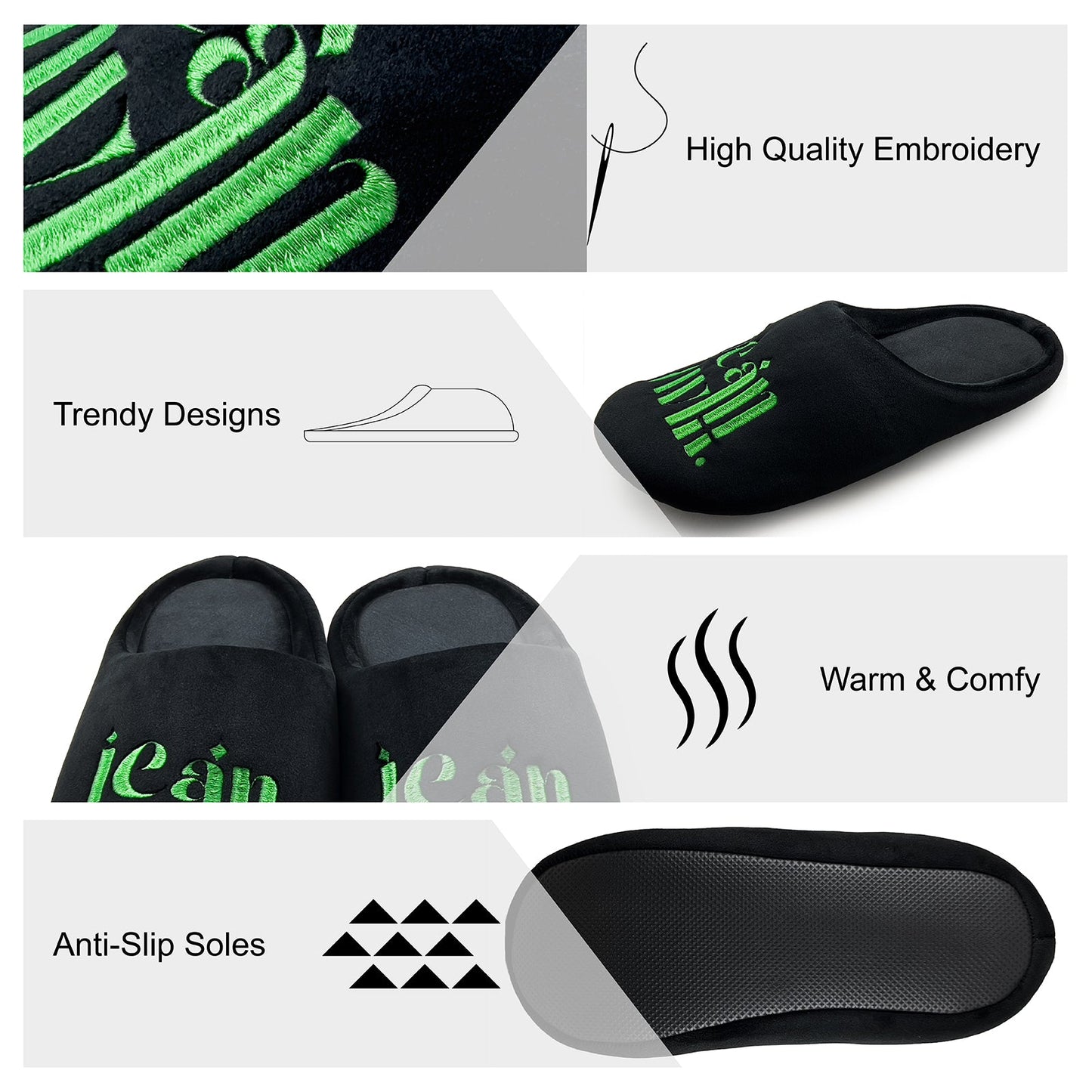 I Can I Will Slippers