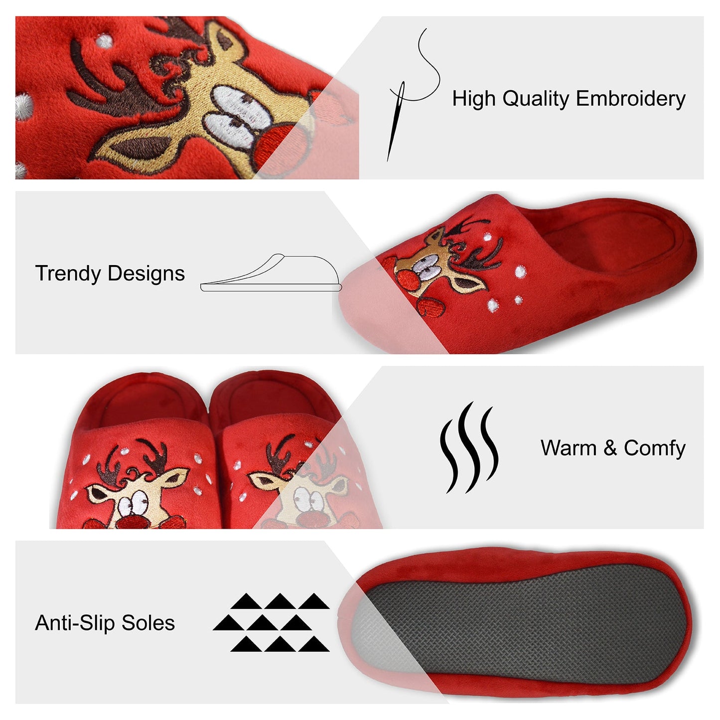 Rudolph the Red Nose Reindeer Slippers