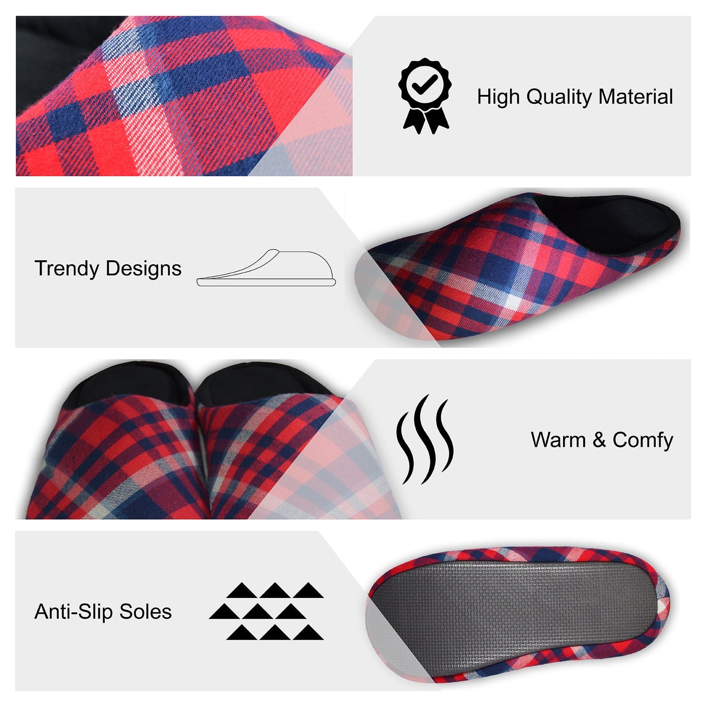Red Checkered Slippers