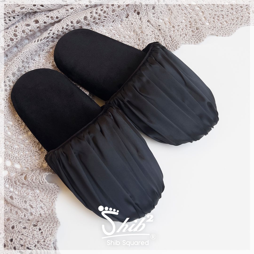 Elegance black stain - home slippers