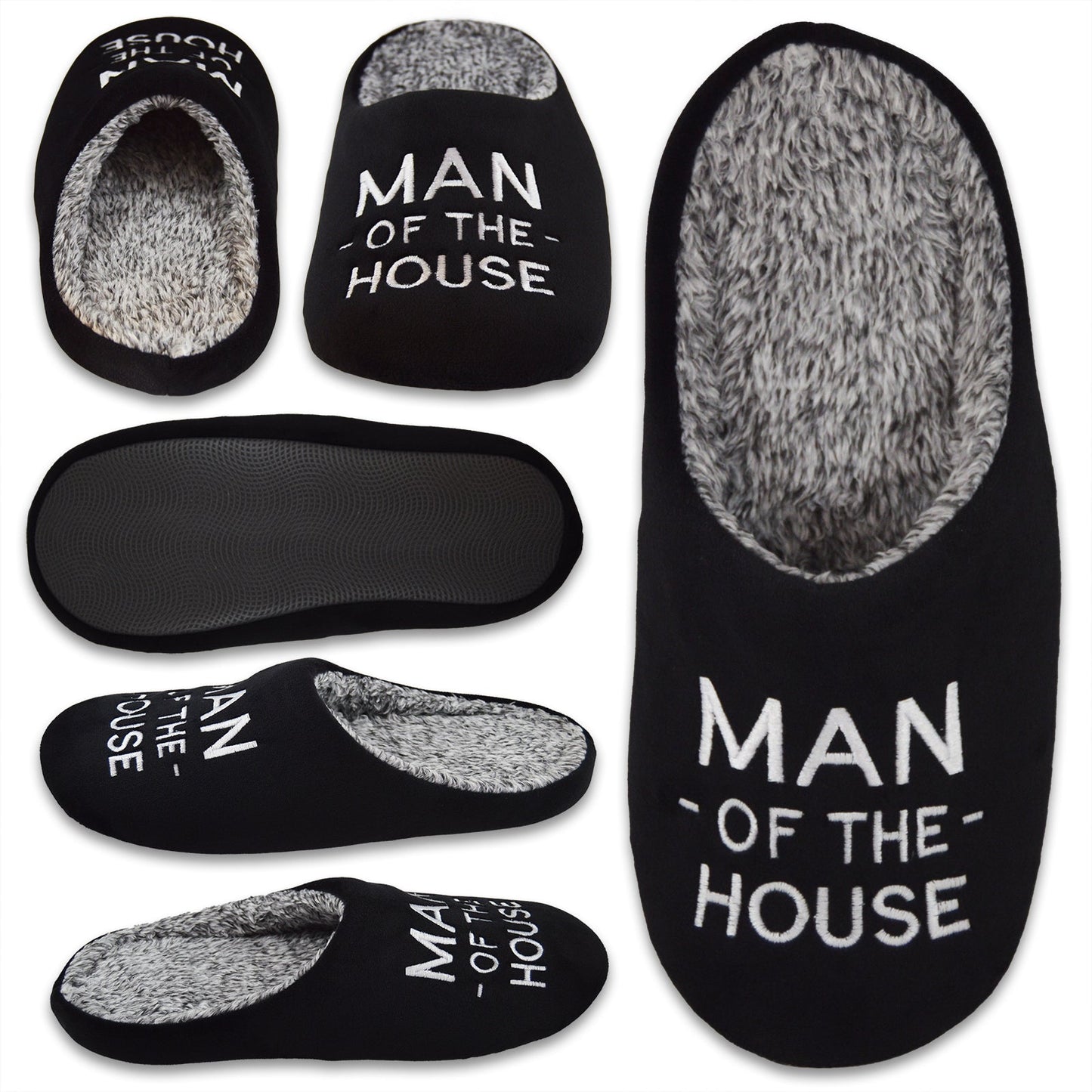 Man of the House Slippers - Black