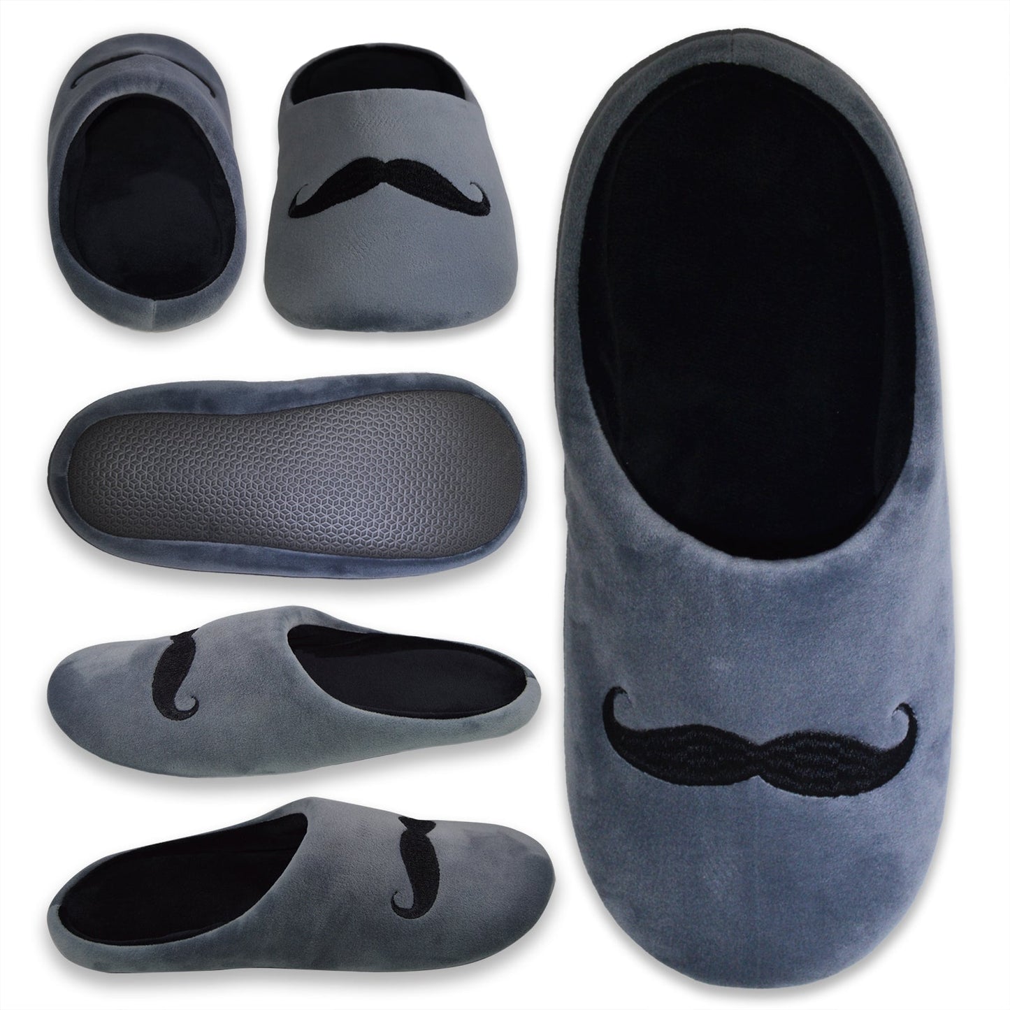 Moustache Slippers