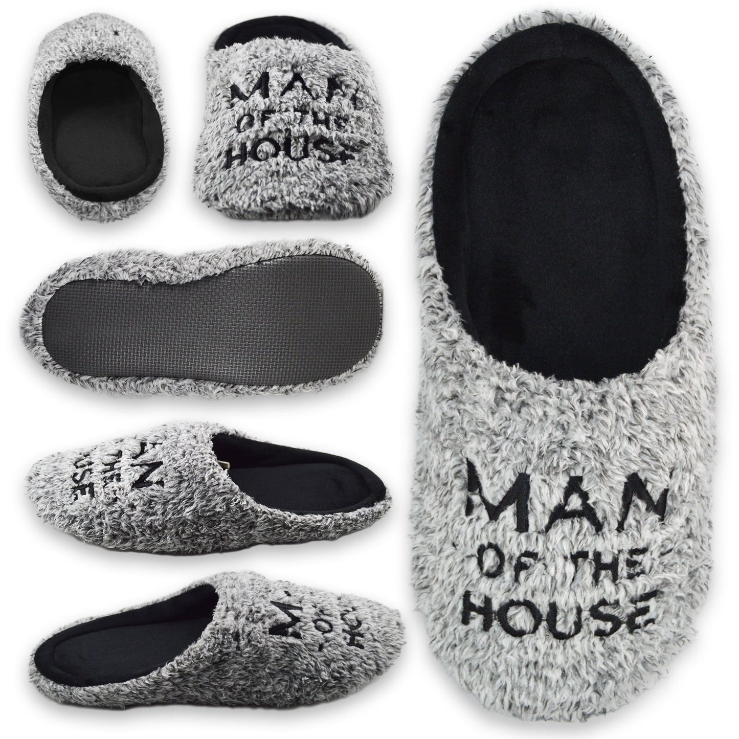 Man of the House Slippers - Grey