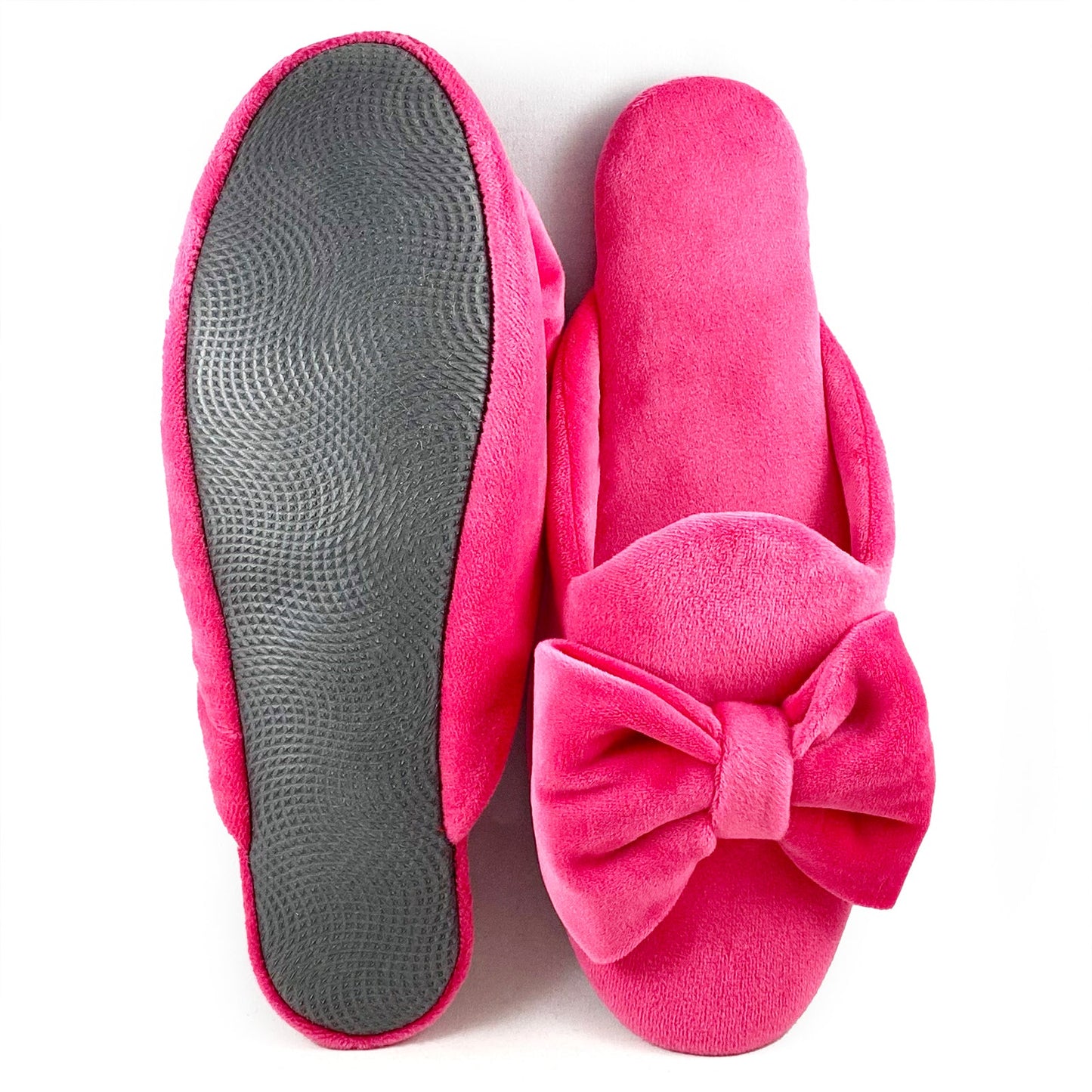 Elegance Pink Bow Slippers